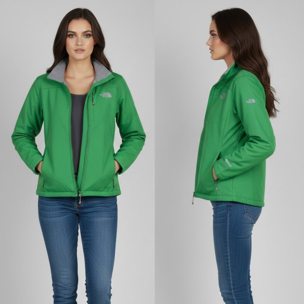 The North Face Apex Women's Full Zip Green Jacket - Size Small - Picture 2 of 7